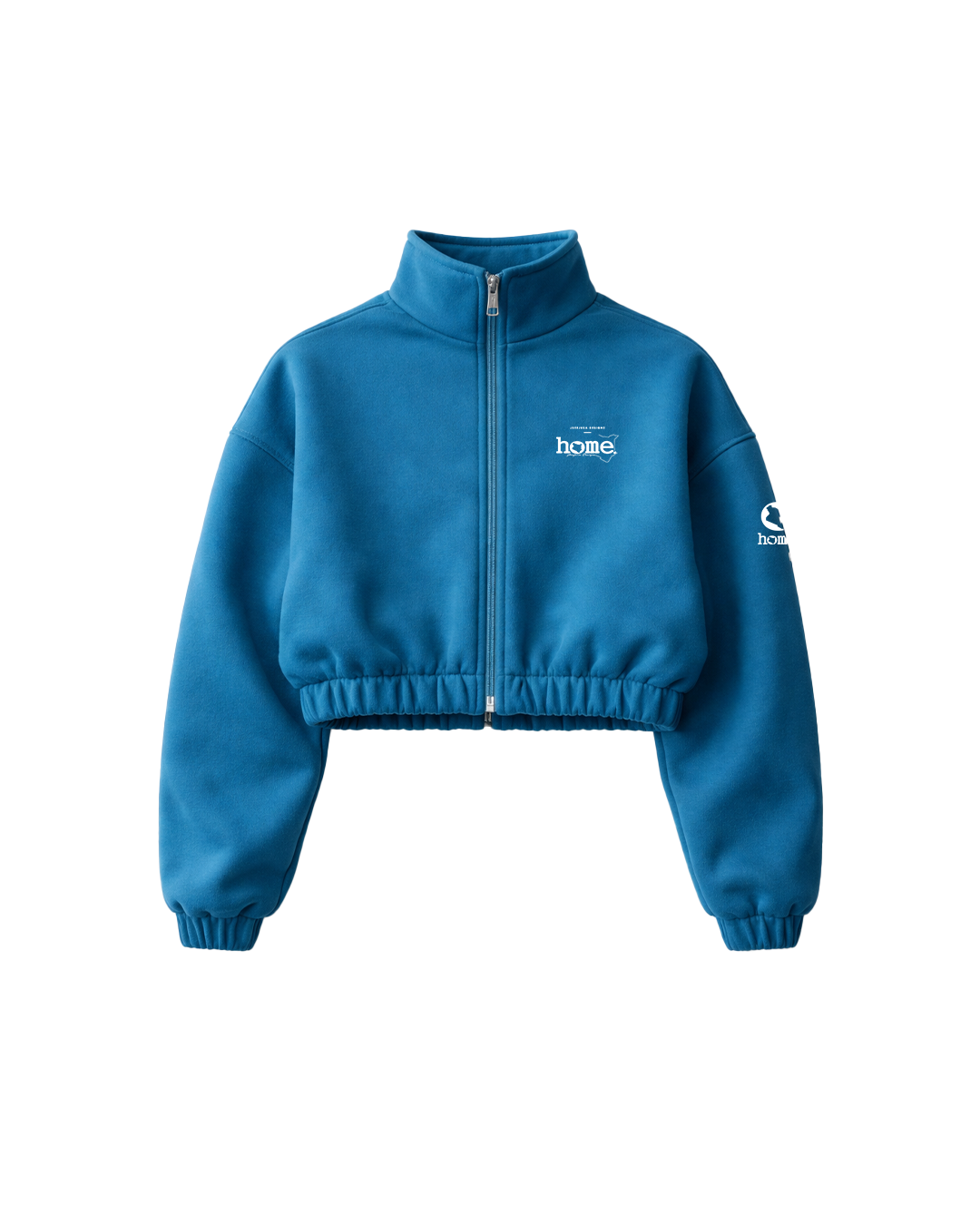 Moda Cropped Zip-Up Sweatshirt (Nuvetra Fabric)
