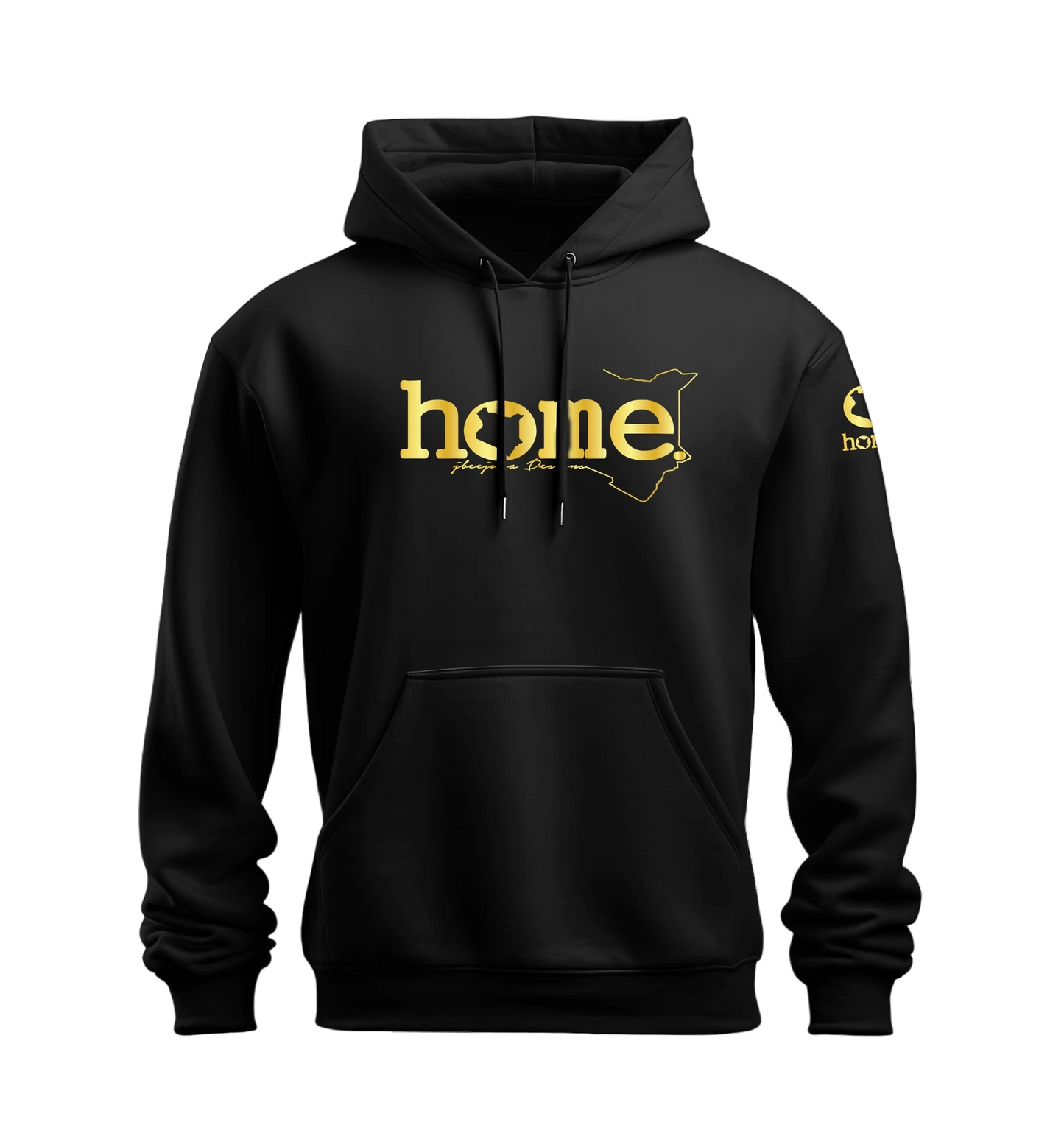 home_254 NUVETRA™ HOODIE WITH A GOLD CLASSIC WORDS PRINT