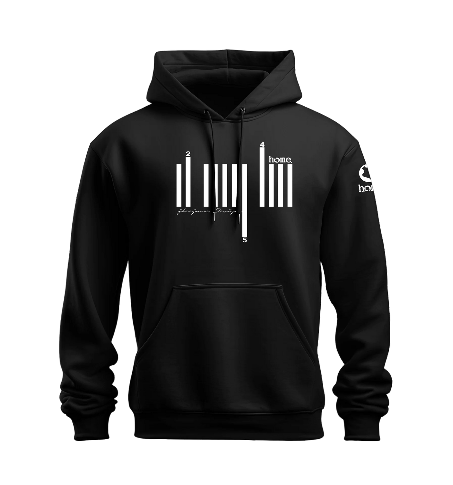 home_254 NUVETRA™ HOODIE WITH A WHITE BARS PRINT