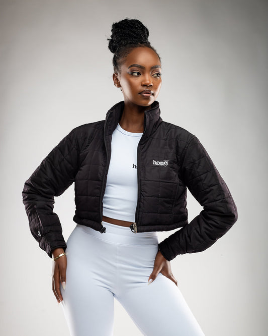Cropped Luxe Jacket - Black