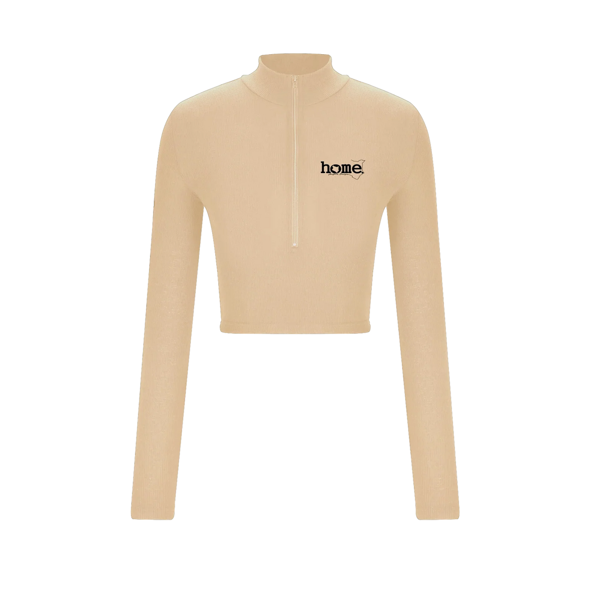 Aria Zip-Up Long Sleeved Top - Tortilla