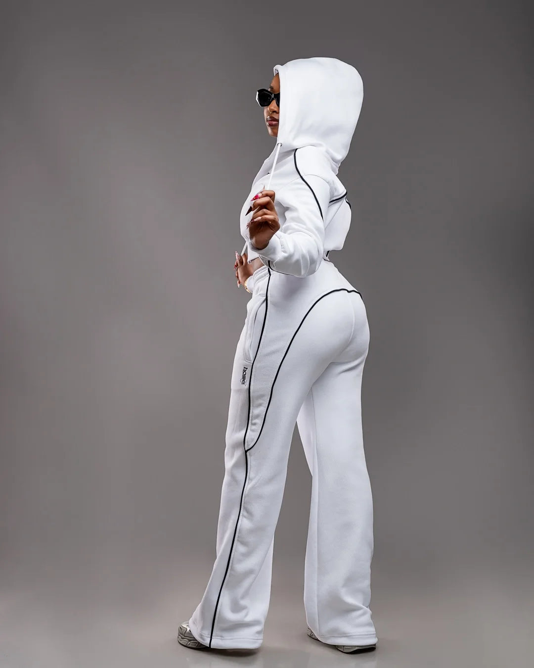 Cherie Pants - White (Heavy Velvet Fabric)
