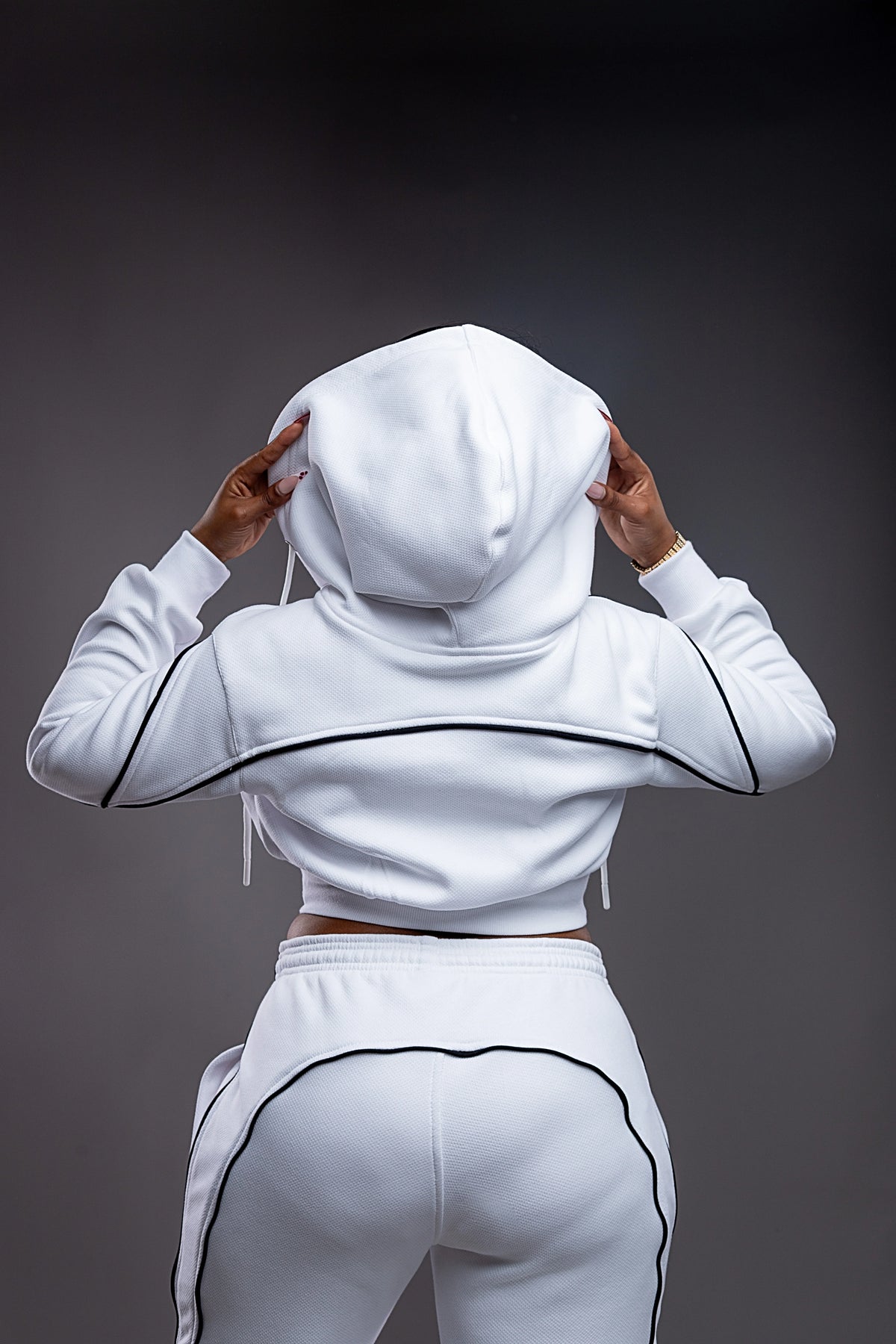 Cherie Pants - White (Heavy Velvet Fabric)