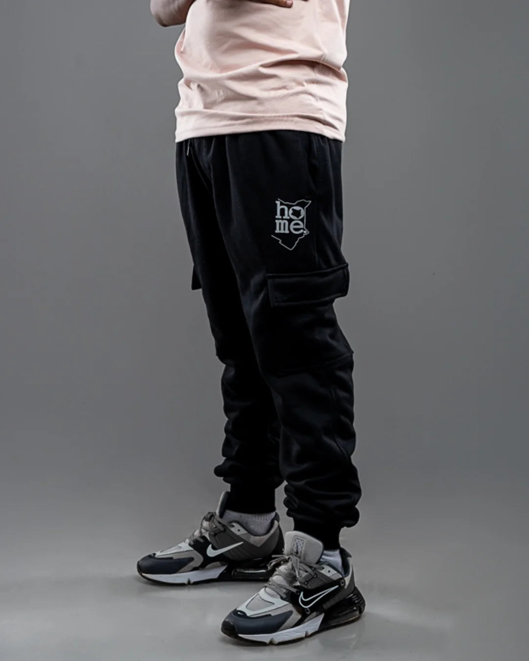 Cargo Pants - Black (Heavy Velvet Fabric)