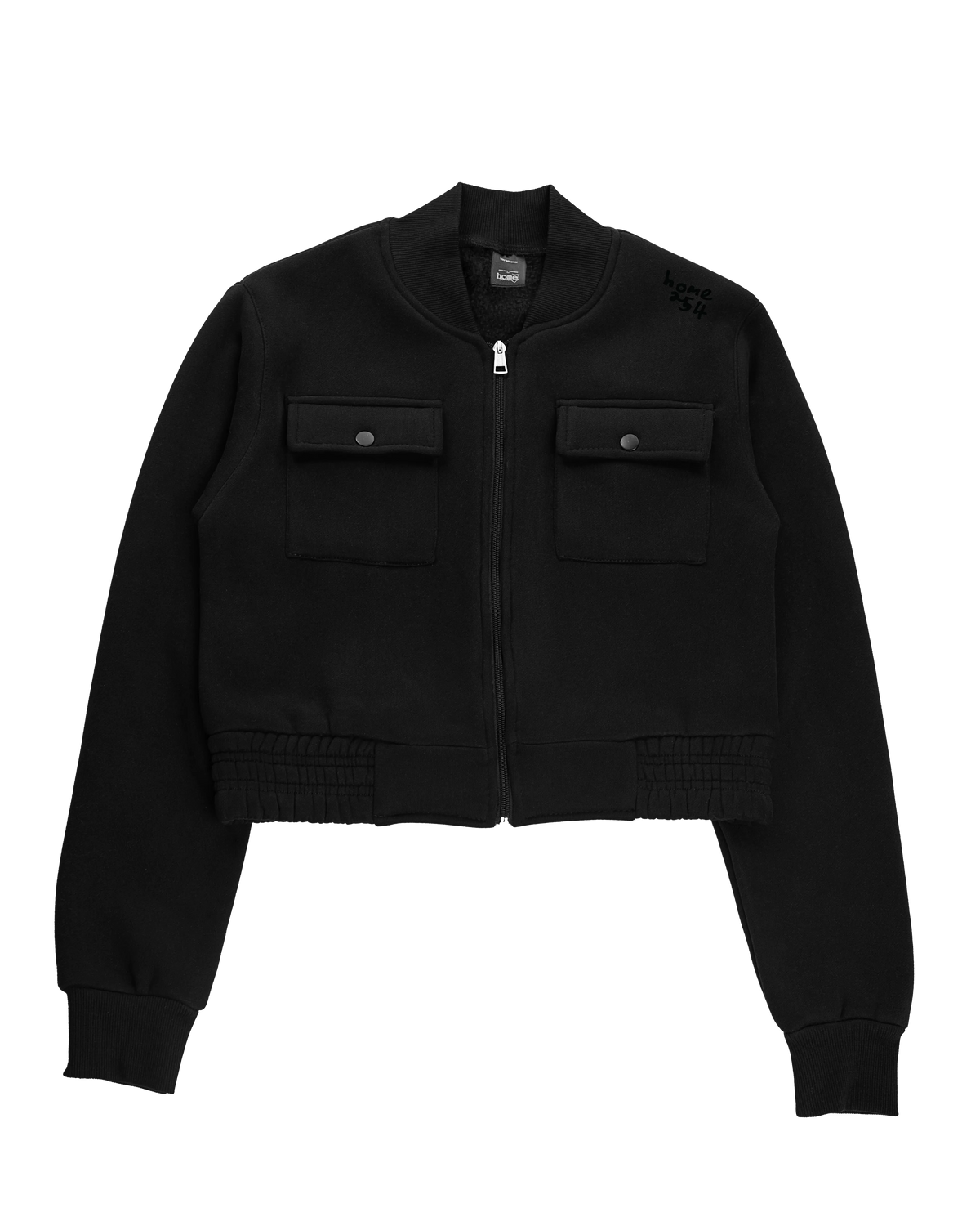 Cropped Kami Jacket - Black (Heavy Velvet Fabric)