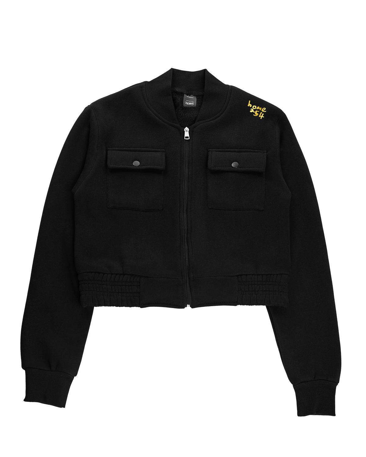 Cropped Kami Jacket - Black (Heavy Velvet Fabric)
