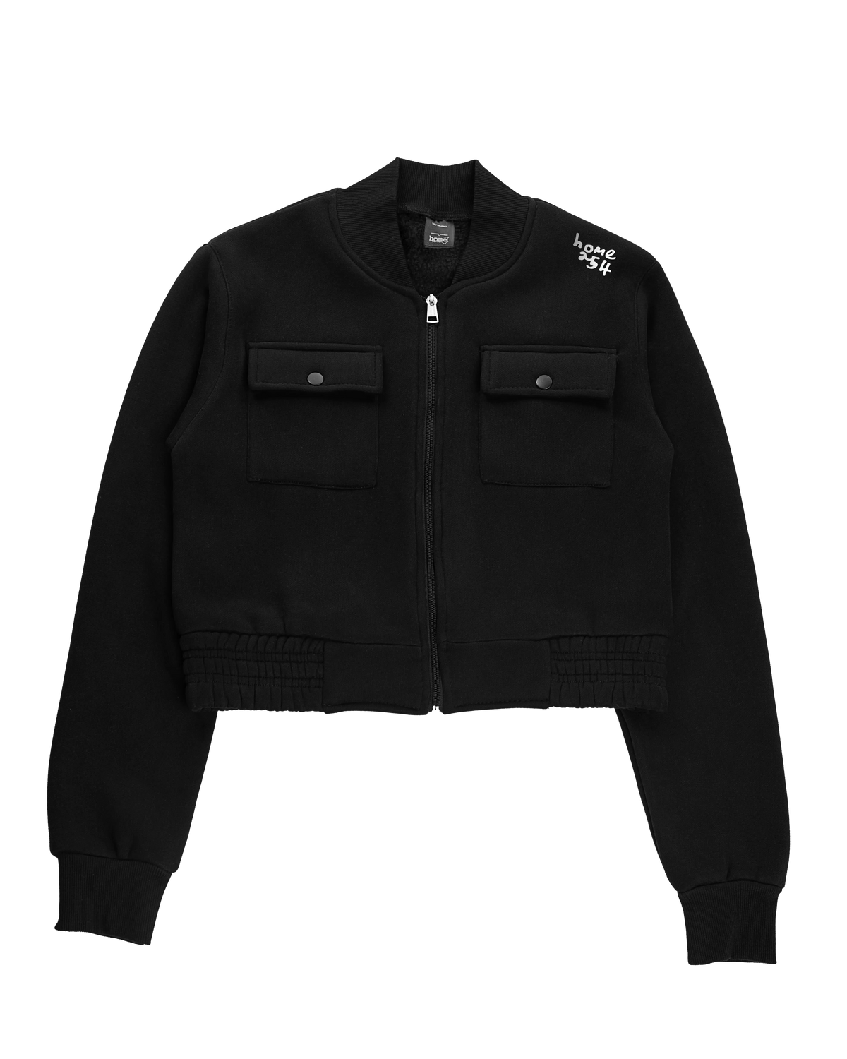 Cropped Kami Jacket - Black (Heavy Velvet Fabric)