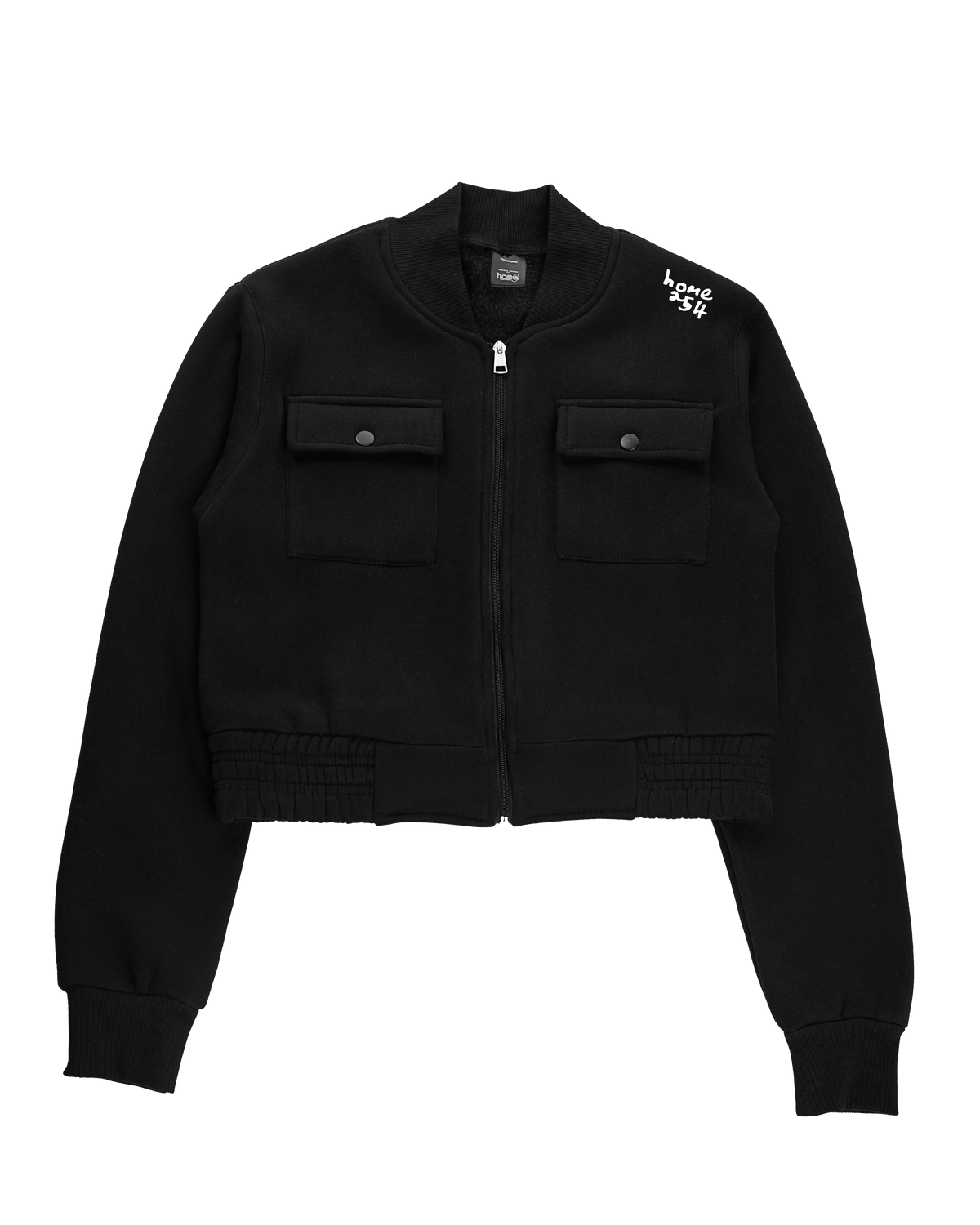 Cropped Kami Jacket - Black (Heavy Velvet Fabric)