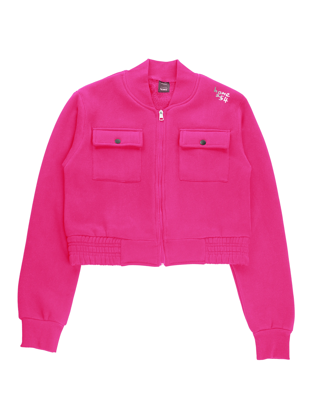 Cropped Kami Jacket - Hot Pink (Heavy Velvet Fabric)