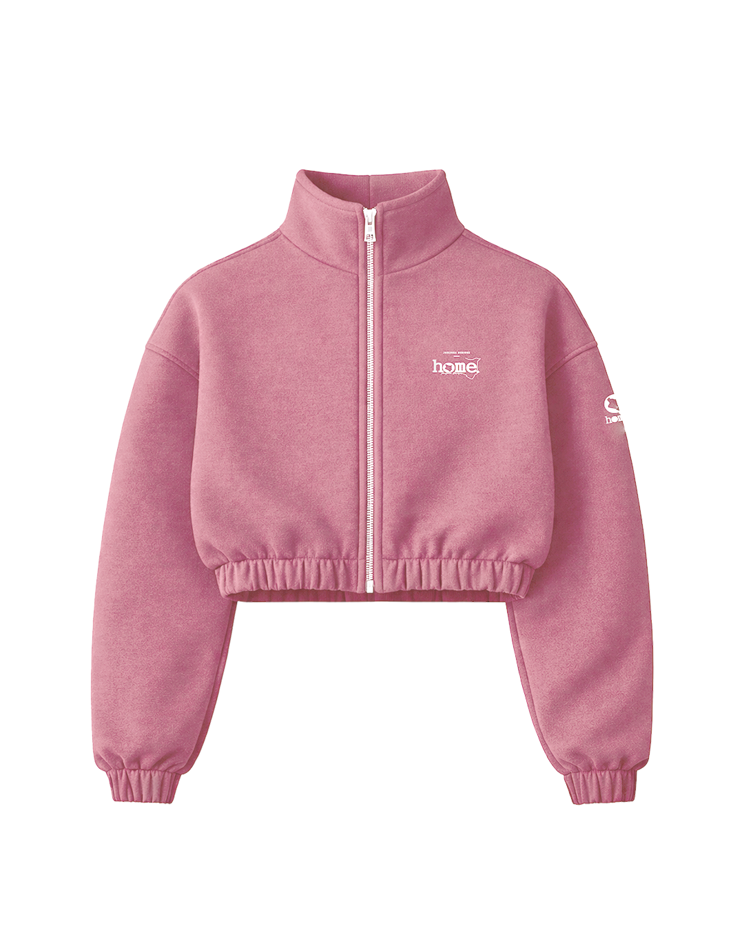 Moda Cropped Zip-Up Sweatshirt (Velvet Fabric) (Made to Order)