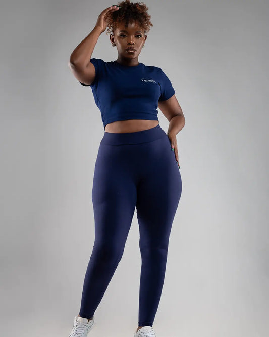Cheeky Hi-Rise Leggings - Navy Blue