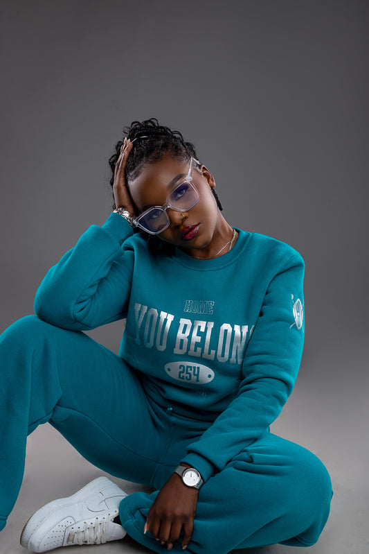 Womens Cosy Pants - Teal Blue (Heavy Fabric)
