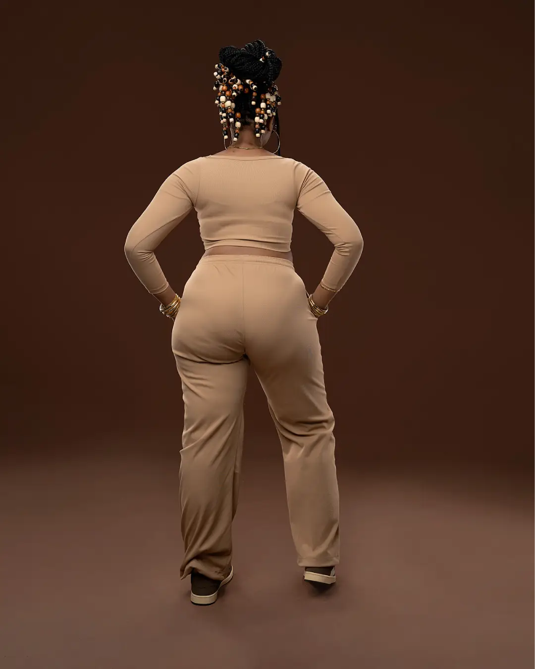 Plush Long Sleeve Top + Ribbed Cosy Pants Set – Tortilla