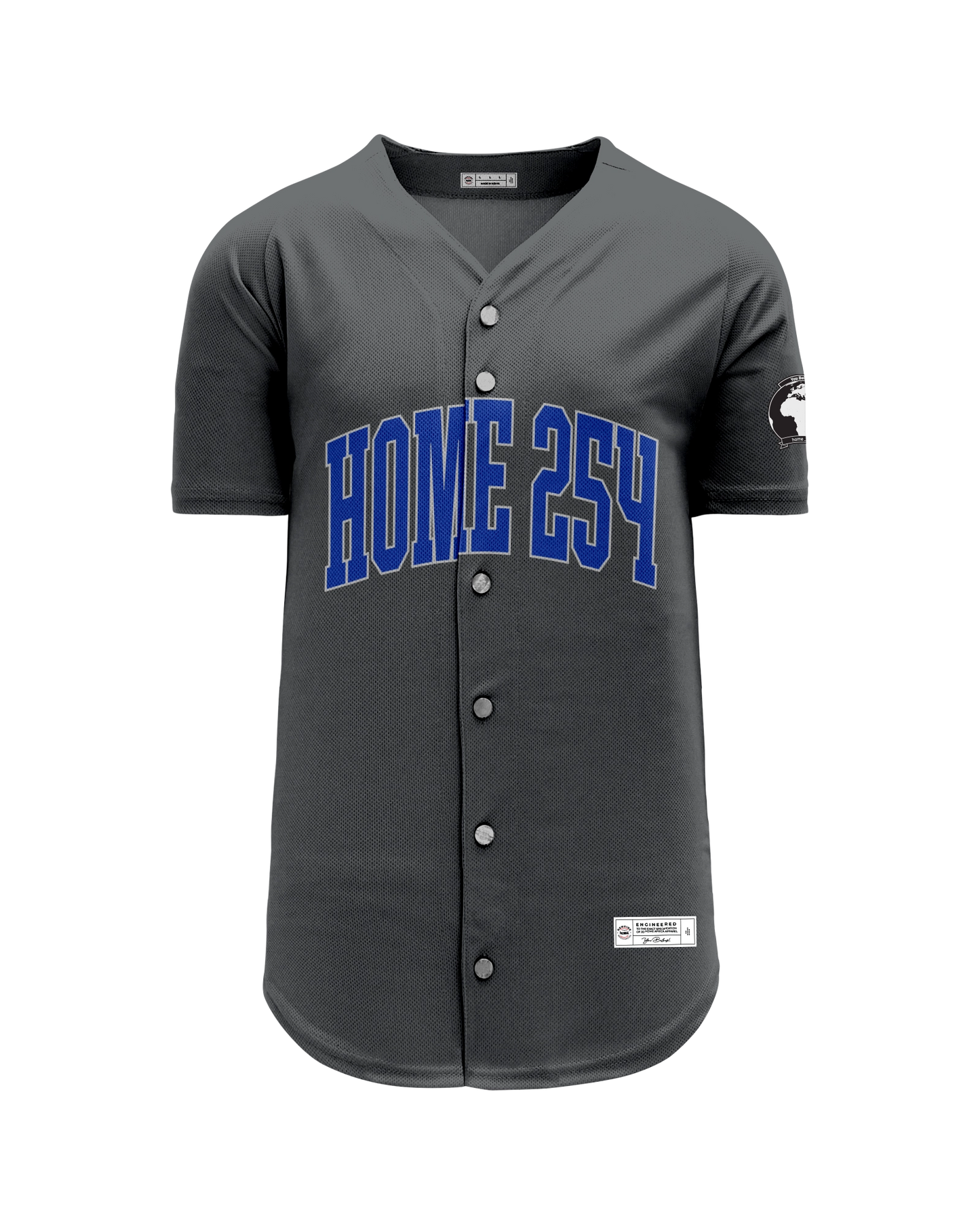 Casual Baseball Shirt - Dark Grey