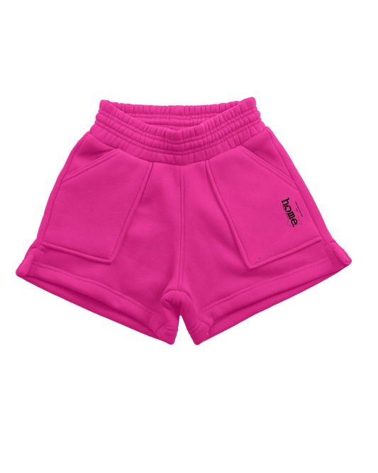 Cora Shorts - Hot Pink (Heavy Velvet Fabric)