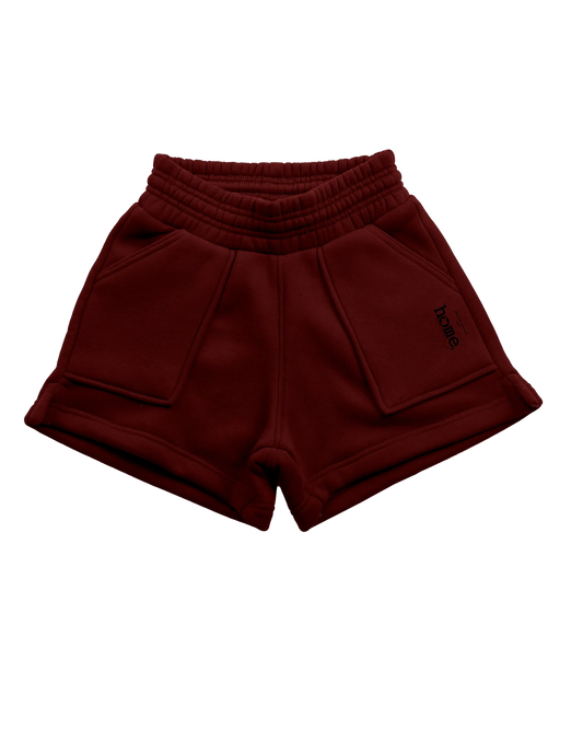 Cora Shorts - Maroon (Nuvetra Fabric)