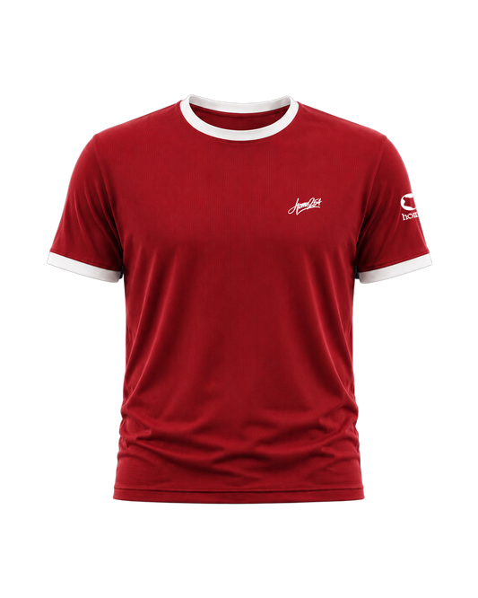 RINGER TEE - Red + White