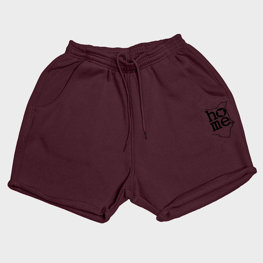 Women's Booty Shorts - Maroon (Nuvetra Fabric)