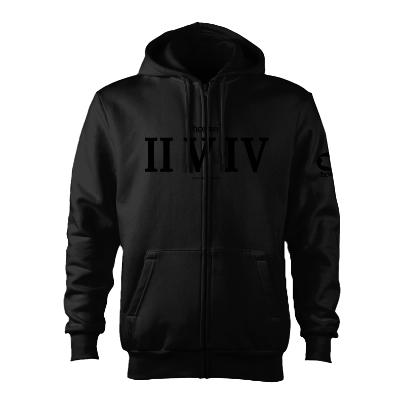 Kids Zip-Up Hoodie  - Black (Heavy Velvet Fabric)