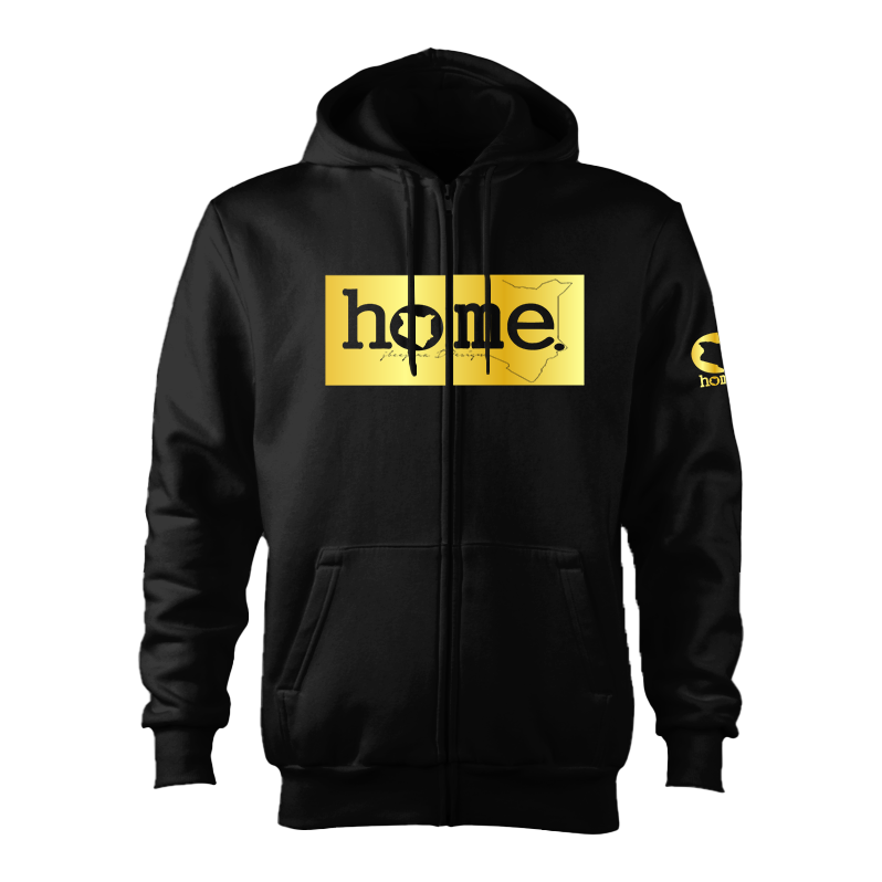 Kids Zip-Up Hoodie  - Black (Heavy Velvet Fabric)