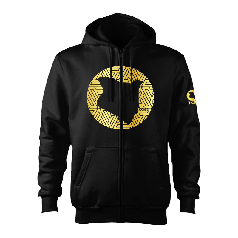 Kids Zip-Up Hoodie  - Black (Heavy Velvet Fabric)