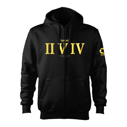Kids Zip-Up Hoodie  - Black (Heavy Velvet Fabric)