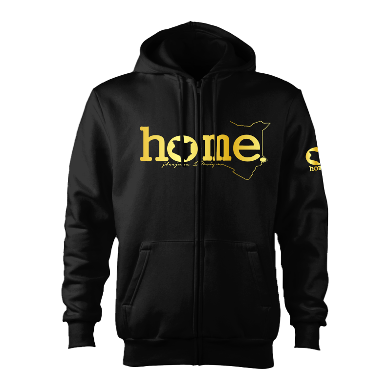 Kids Zip-Up Hoodie  - Black (Heavy Velvet Fabric)