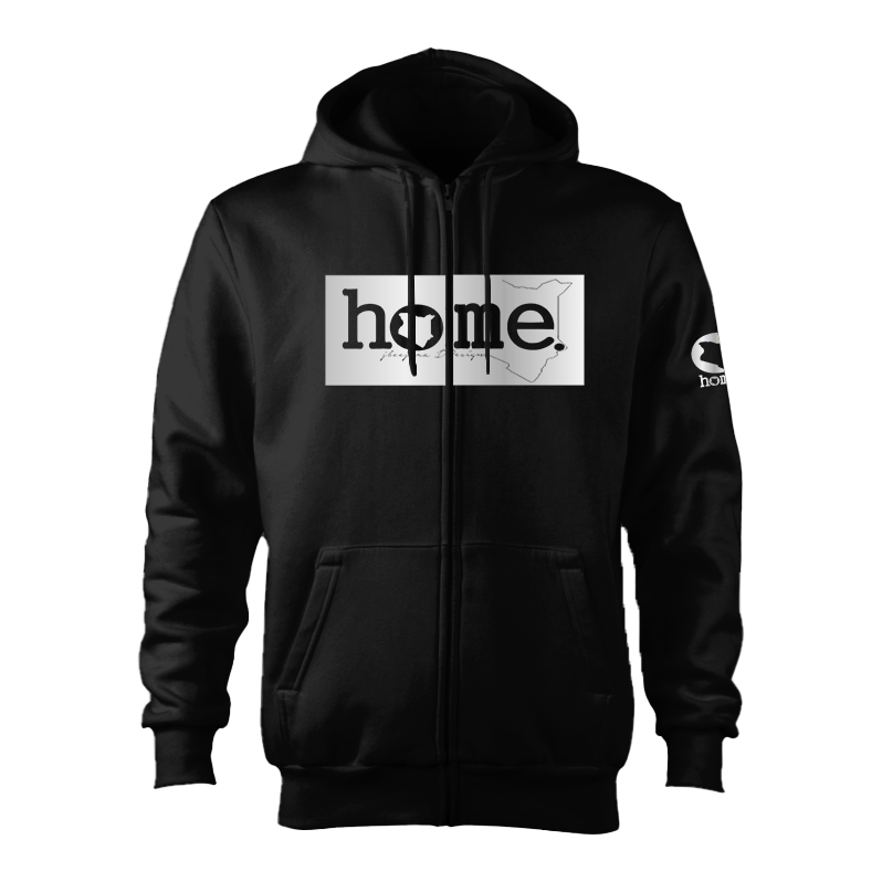 Kids Zip-Up Hoodie  - Black (Heavy Velvet Fabric)