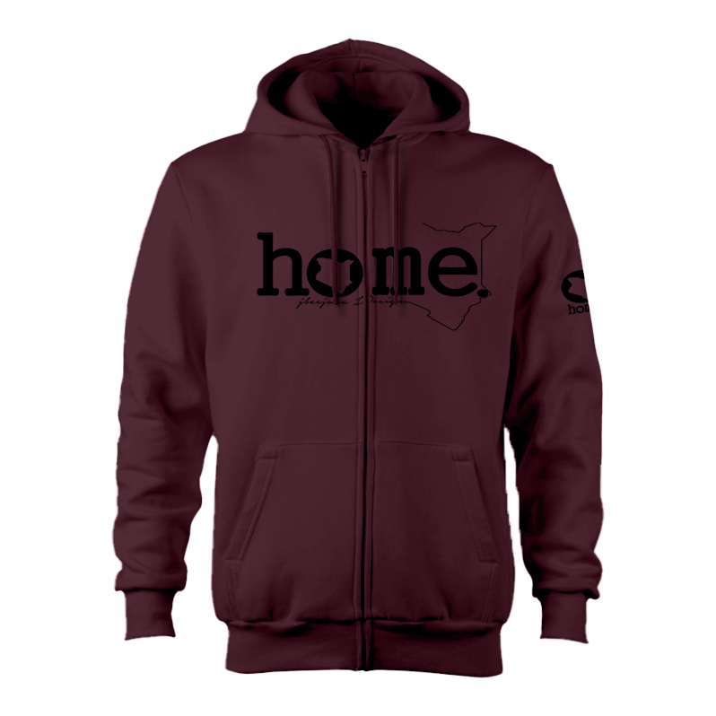 Kids Zip-Up Hoodie  - Maroon (Nuvetra Fabric)