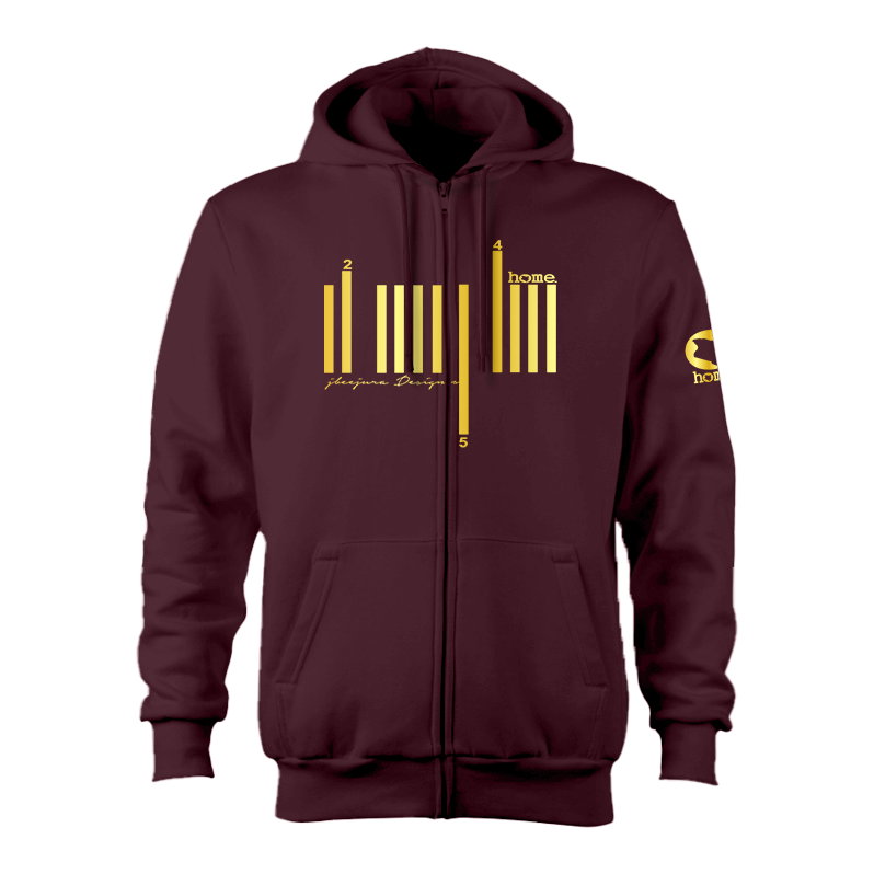 Kids Zip-Up Hoodie  - Maroon (Nuvetra Fabric)