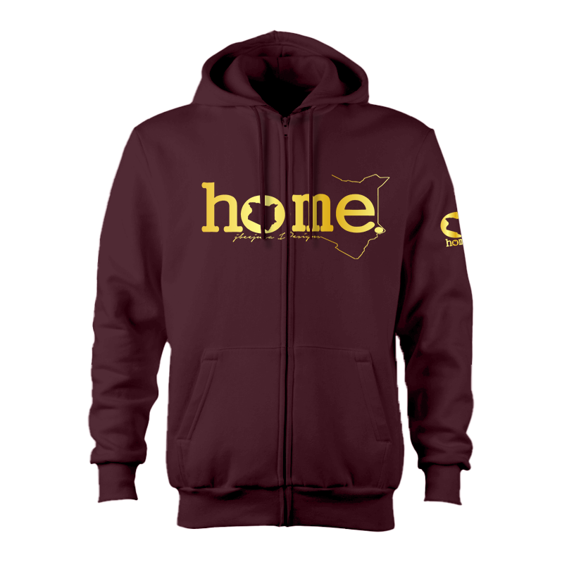 Kids Zip-Up Hoodie  - Maroon (Nuvetra Fabric)