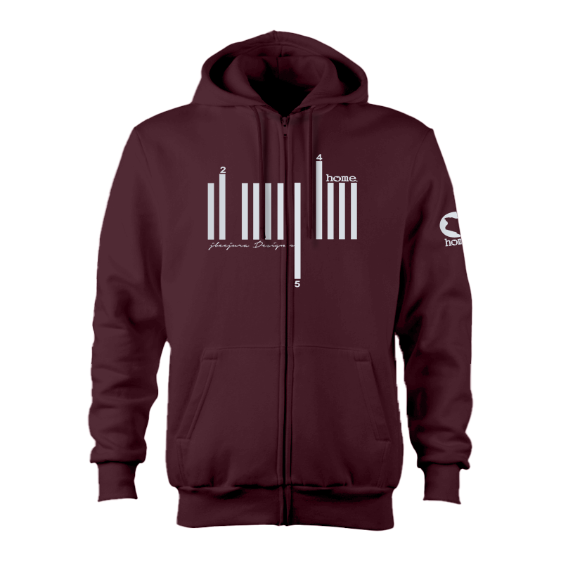 Kids Zip-Up Hoodie  - Maroon (Nuvetra Fabric)