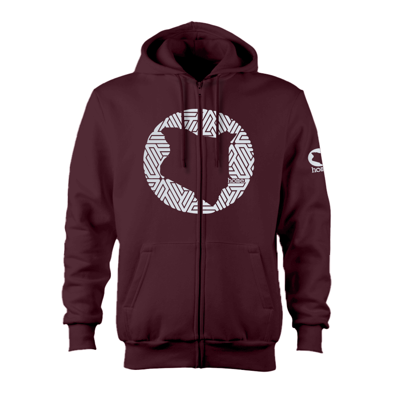 Kids Zip-Up Hoodie  - Maroon (Nuvetra Fabric)