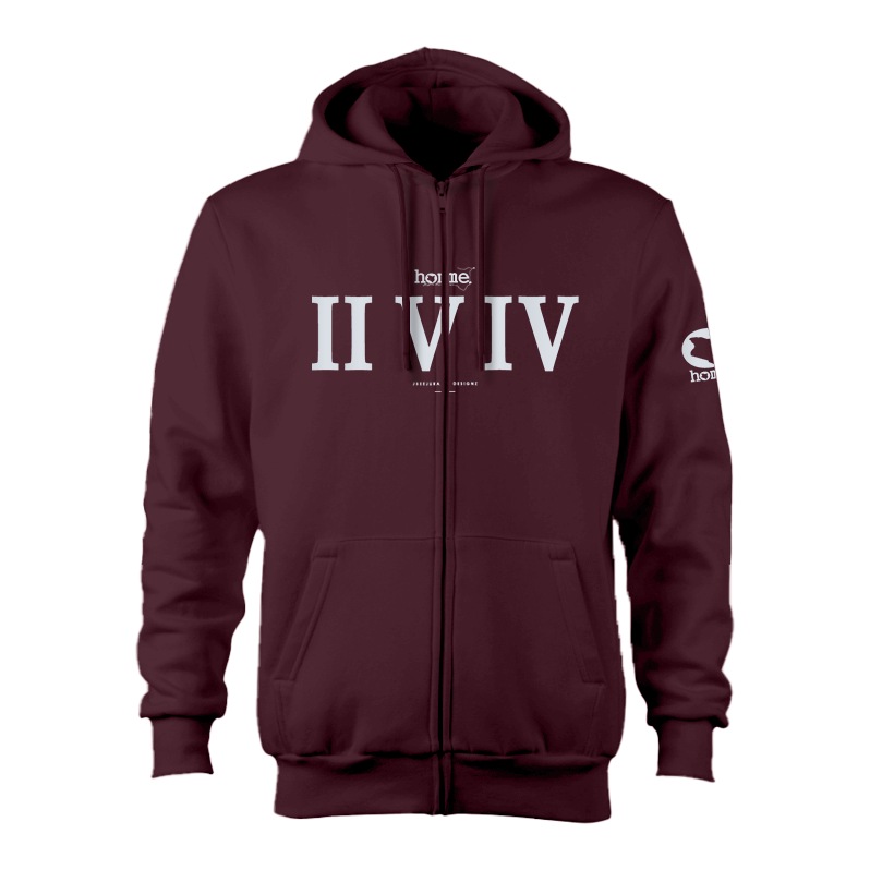 Kids Zip-Up Hoodie  - Maroon (Nuvetra Fabric)