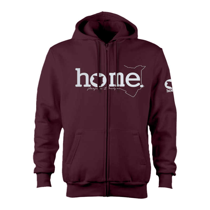 Kids Zip-Up Hoodie  - Maroon (Nuvetra Fabric)