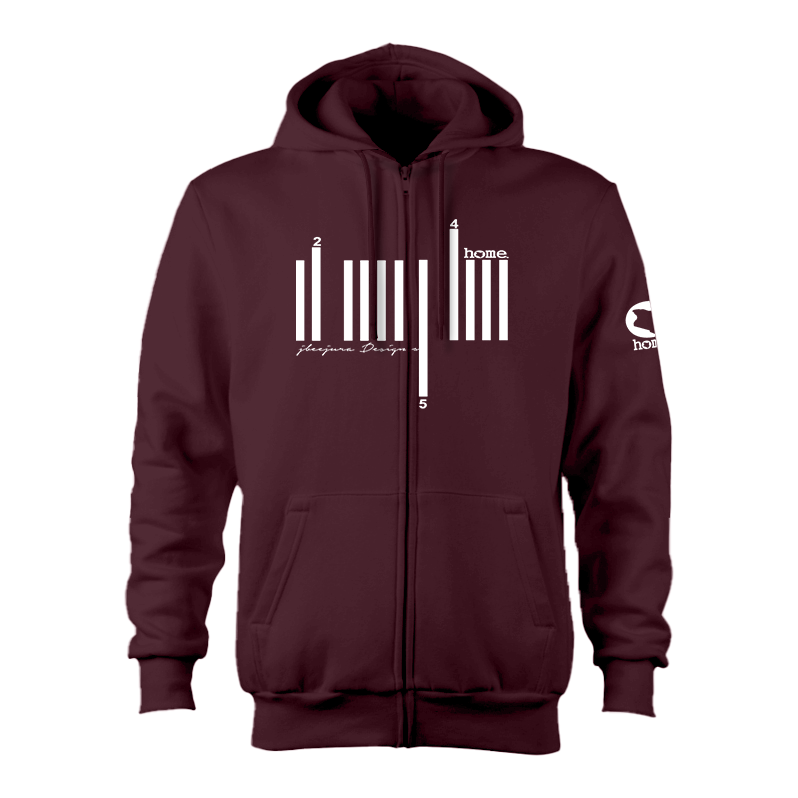 Zip-up Hoodie - Maroon (Nuvetra Fabric)