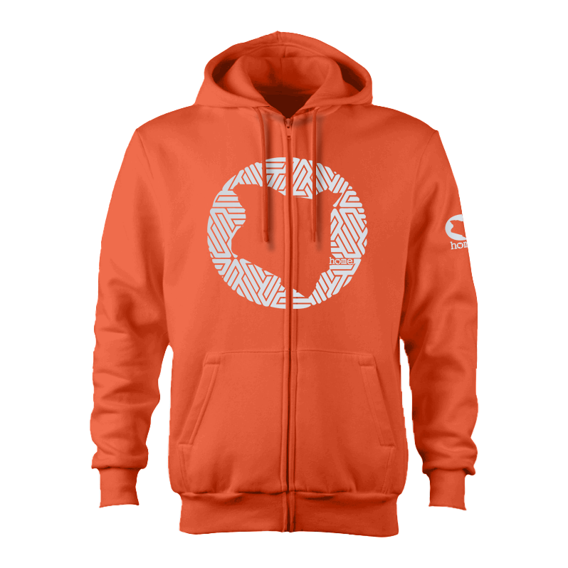 Kids Zip-Up Hoodie  - Orange (Heavy Velvet Fabric)
