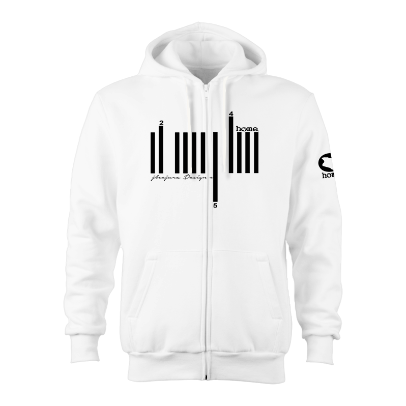 Kids Zip-Up Hoodie - White (Heavy Velvet Fabric)