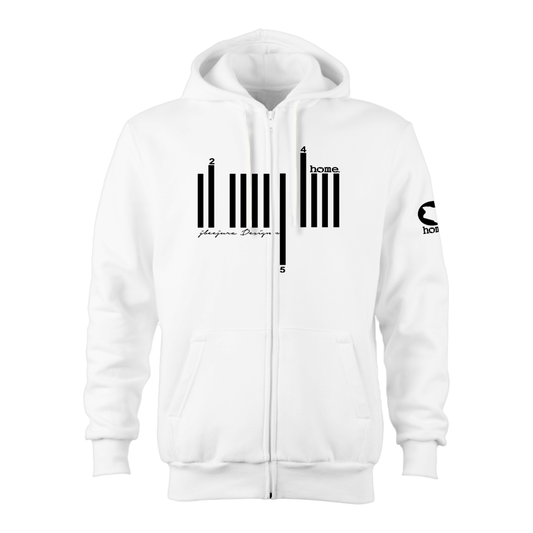 Kids Zip-Up Hoodie - White (Heavy Velvet Fabric)