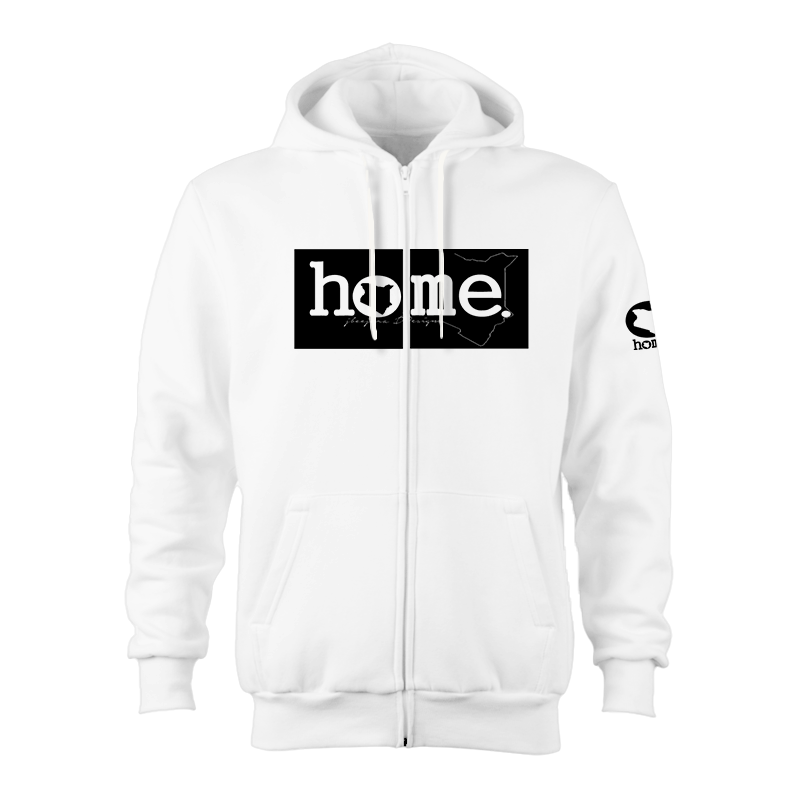 Kids Zip-Up Hoodie - White (Heavy Velvet Fabric)
