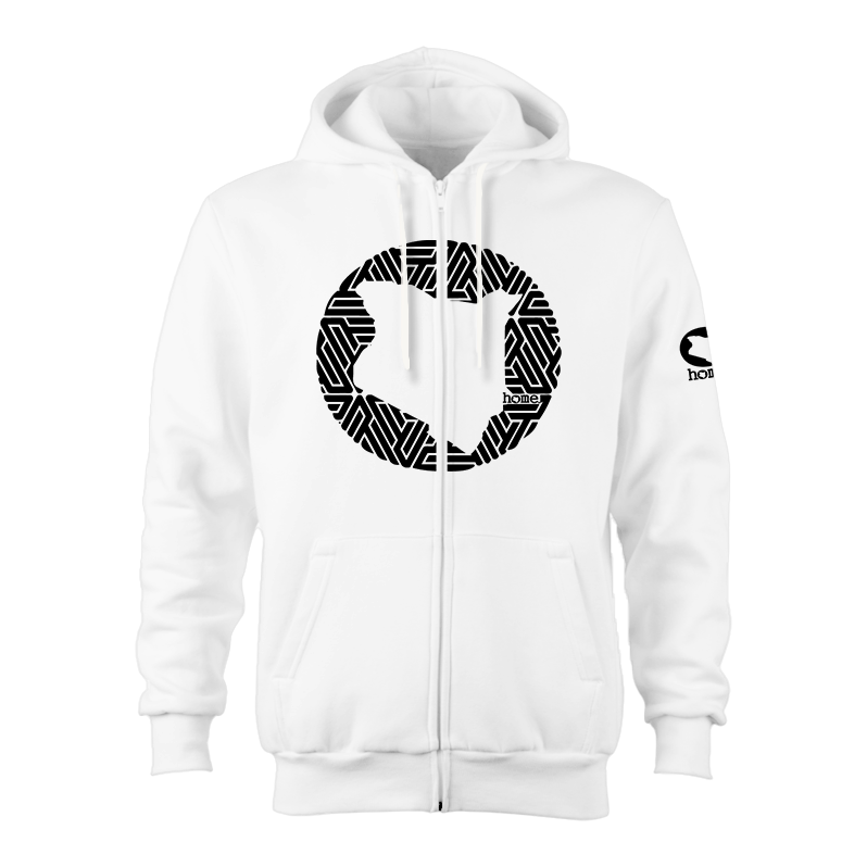 Kids Zip-Up Hoodie - White (Heavy Velvet Fabric)