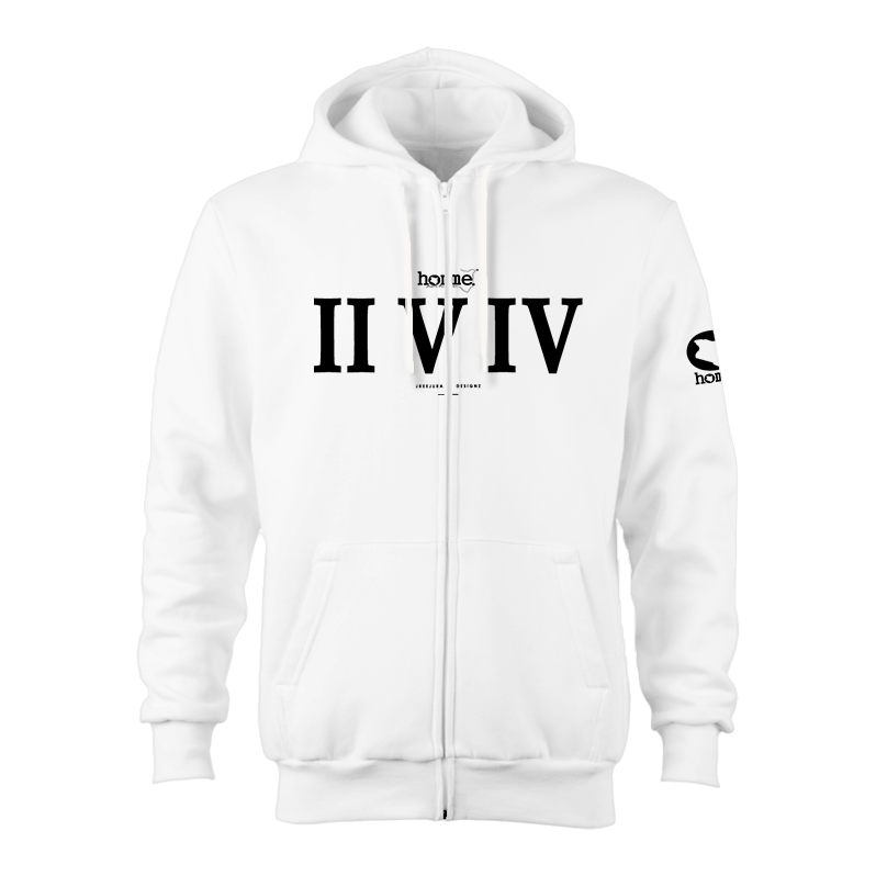 Kids Zip-Up Hoodie - White (Heavy Velvet Fabric)