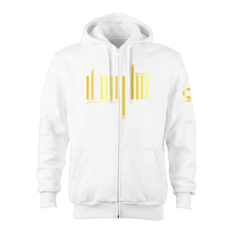 Kids Zip-Up Hoodie - White (Heavy Velvet Fabric)