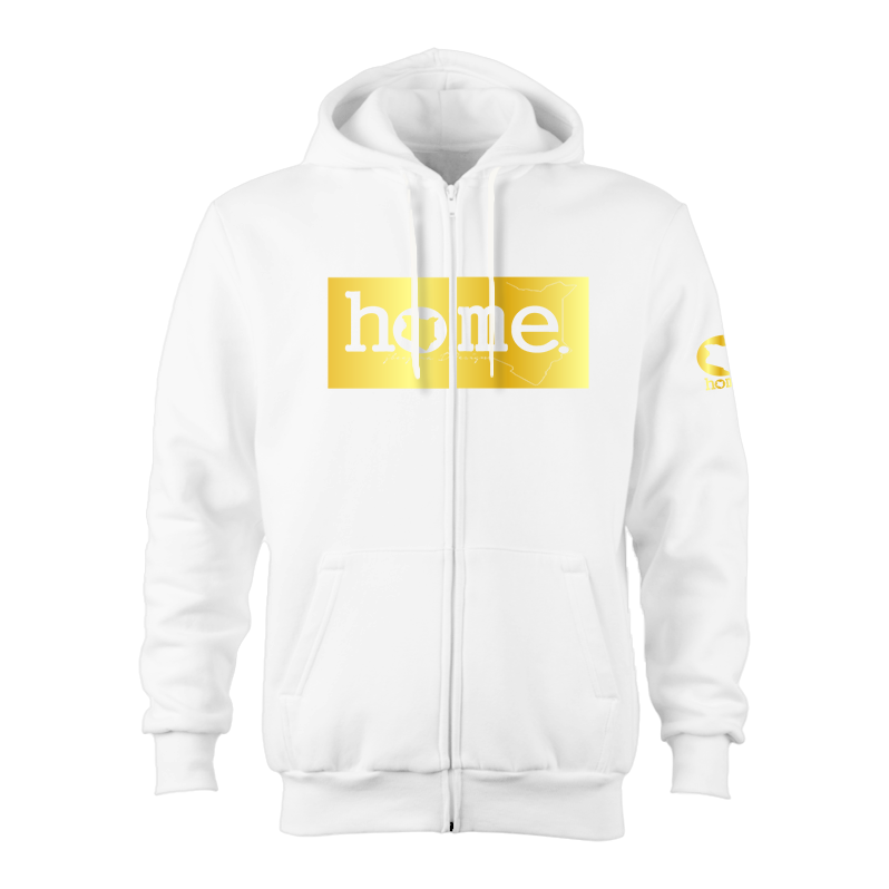 Kids Zip-Up Hoodie - White (Heavy Velvet Fabric)