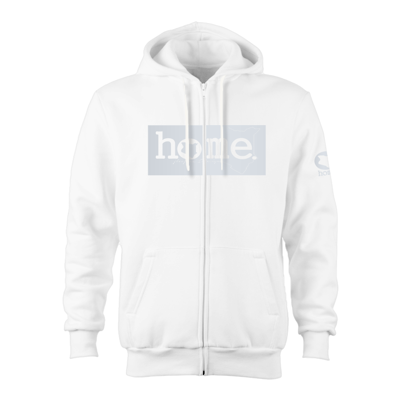 Kids Zip-Up Hoodie - White (Heavy Velvet Fabric)