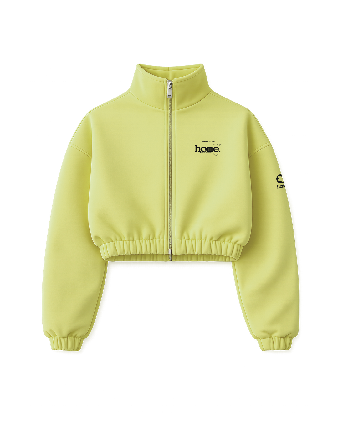 Plain Moda Cropped Zip-Up Sweatshirt Jacket - (Heavy Fabric)