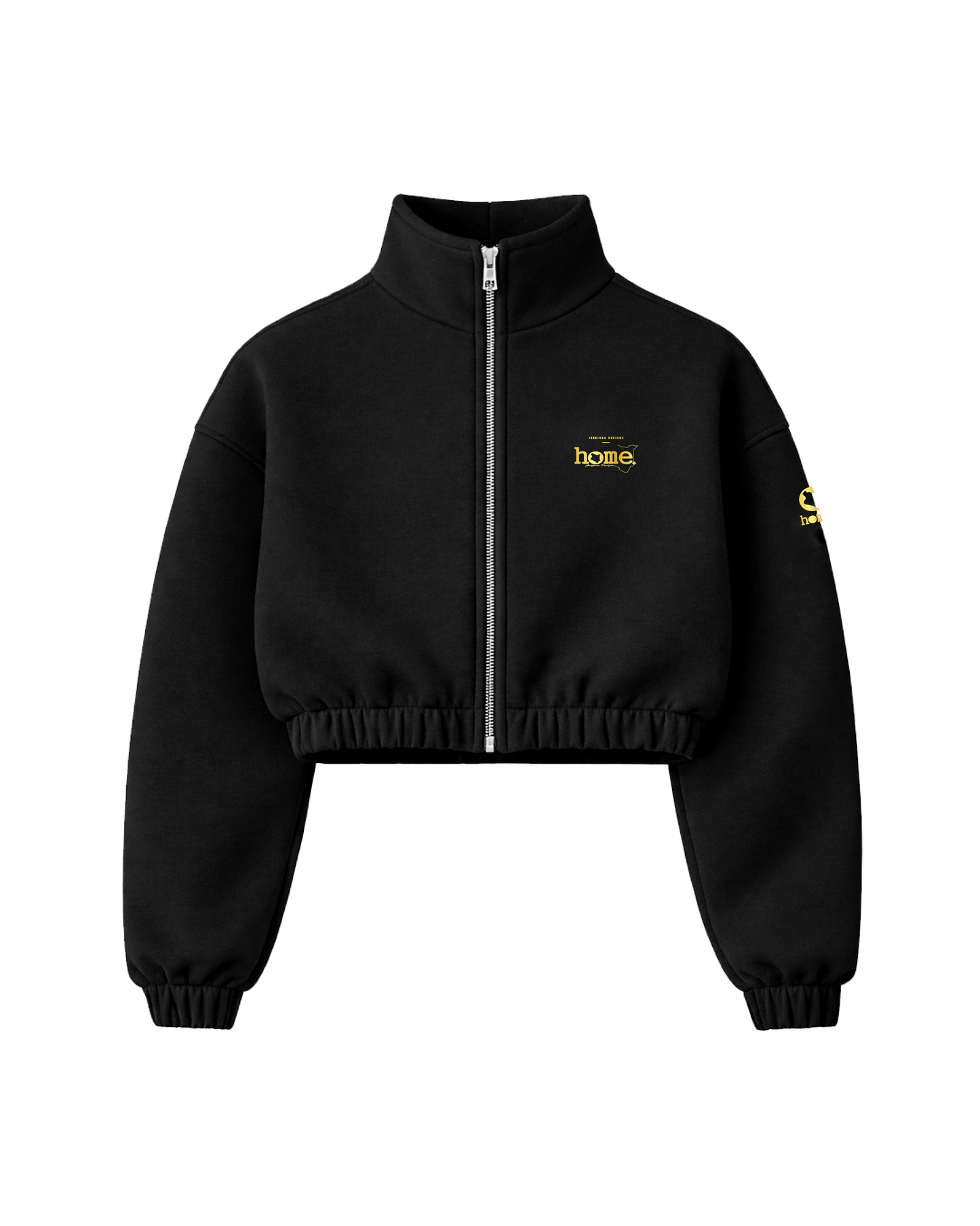 Moda Cropped Zip-Up Sweatshirt (Velvet Fabric) (Made to Order)
