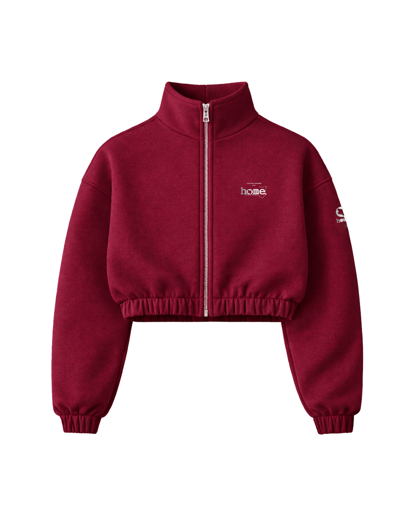 Moda Cropped Zip-Up Sweatshirt (Velvet Fabric) (Made to Order)