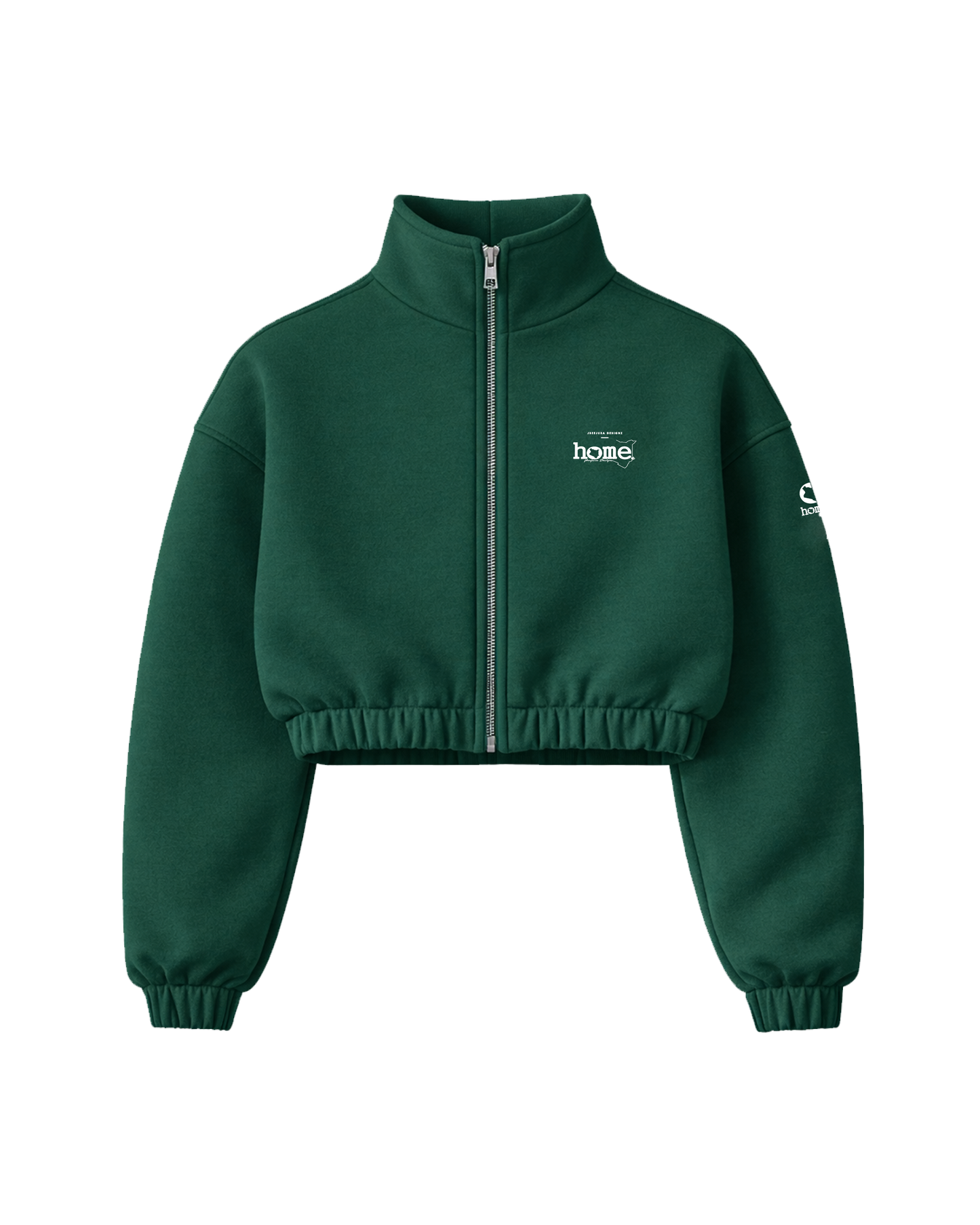 Moda Cropped Zip-Up Sweatshirt (Velvet Fabric) (Made to Order)