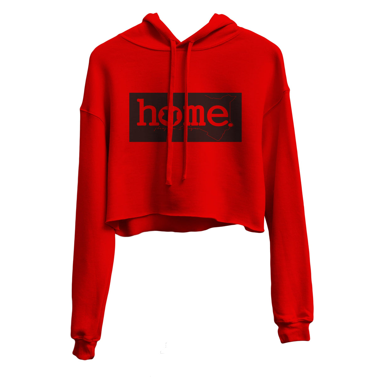 Cropped Hoodie - Red (Heavy Velvet Fabric)